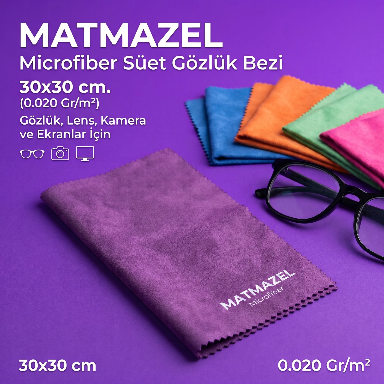 Matmazel Microfiber Süet Gözlük Bezi 30x30 cm. (0.020 Gr/m2)
